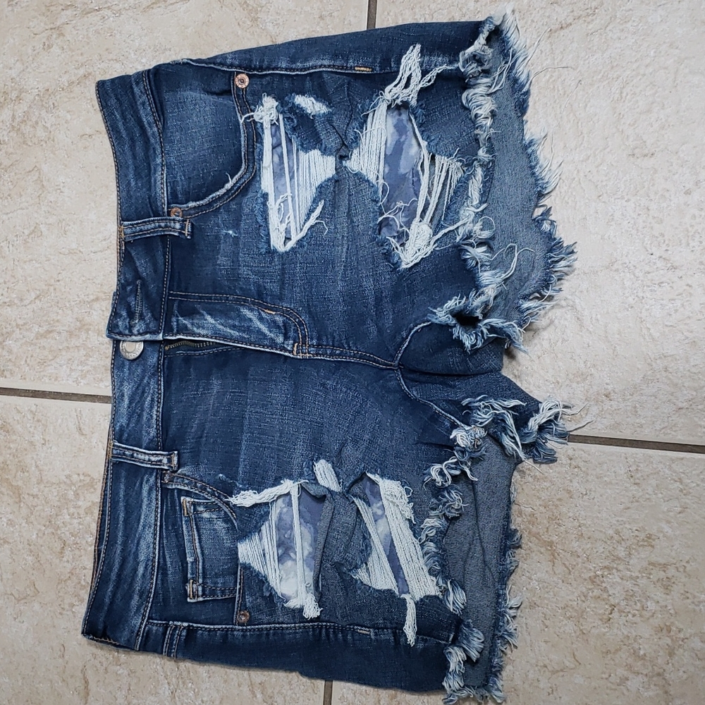 American Eagle Distressed Jean Shorts